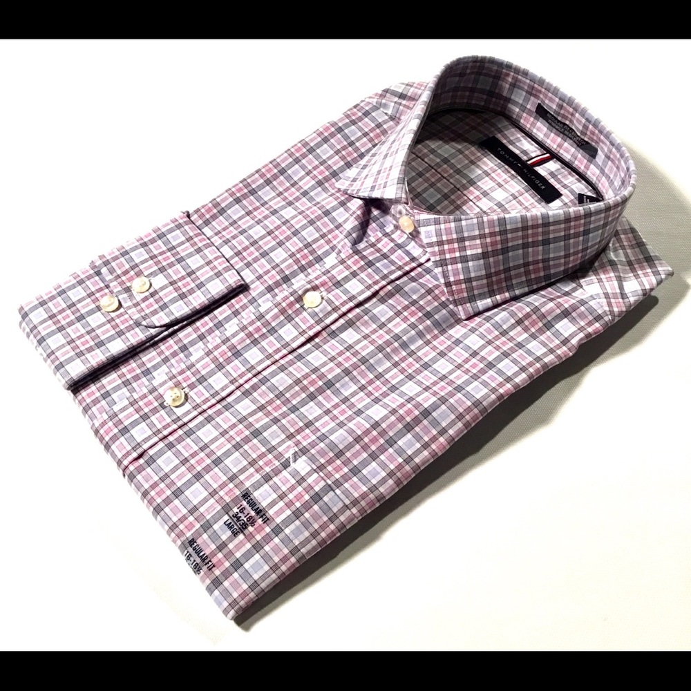 NWT MENS TOMMY HILFIGER L/S DRESS SHIRT